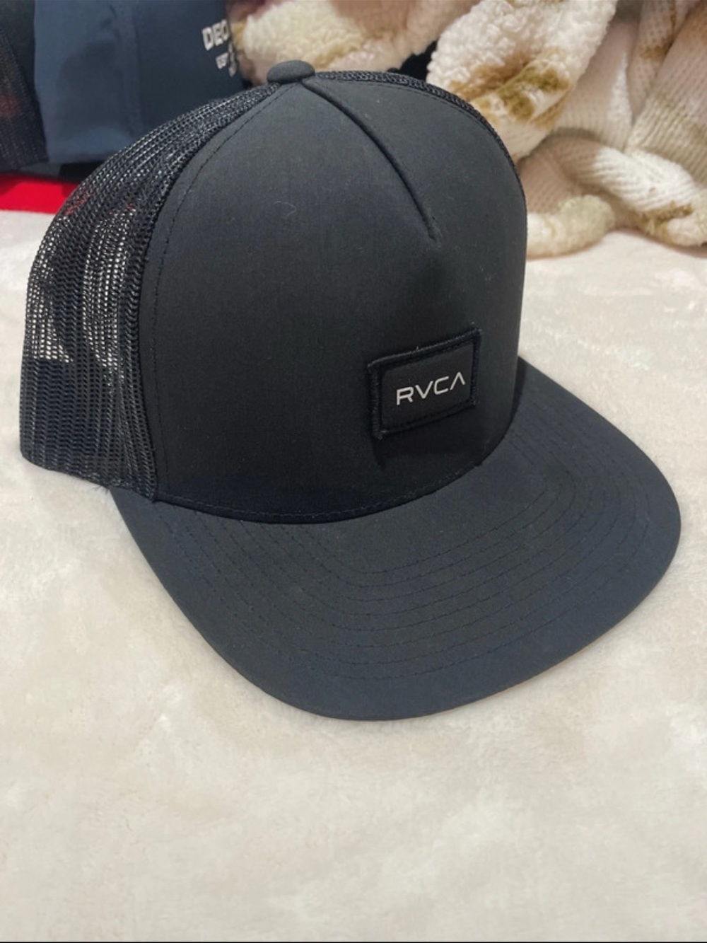 RVCA Black Mesh Patch Trucker Hat